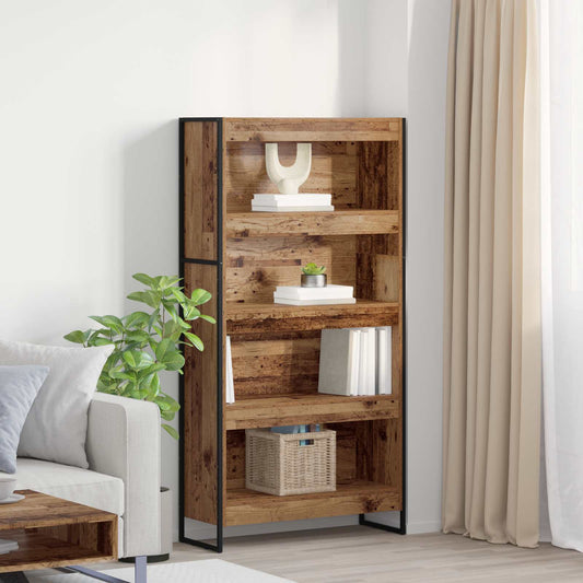 Book Cabinet 80 x 30 x 155 cm Engineered Wood Old Wood