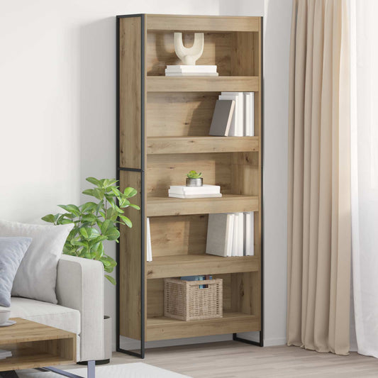 Book Cabinet 80 x 30 x 189.5 cm Engineered Wood Artisian Oak