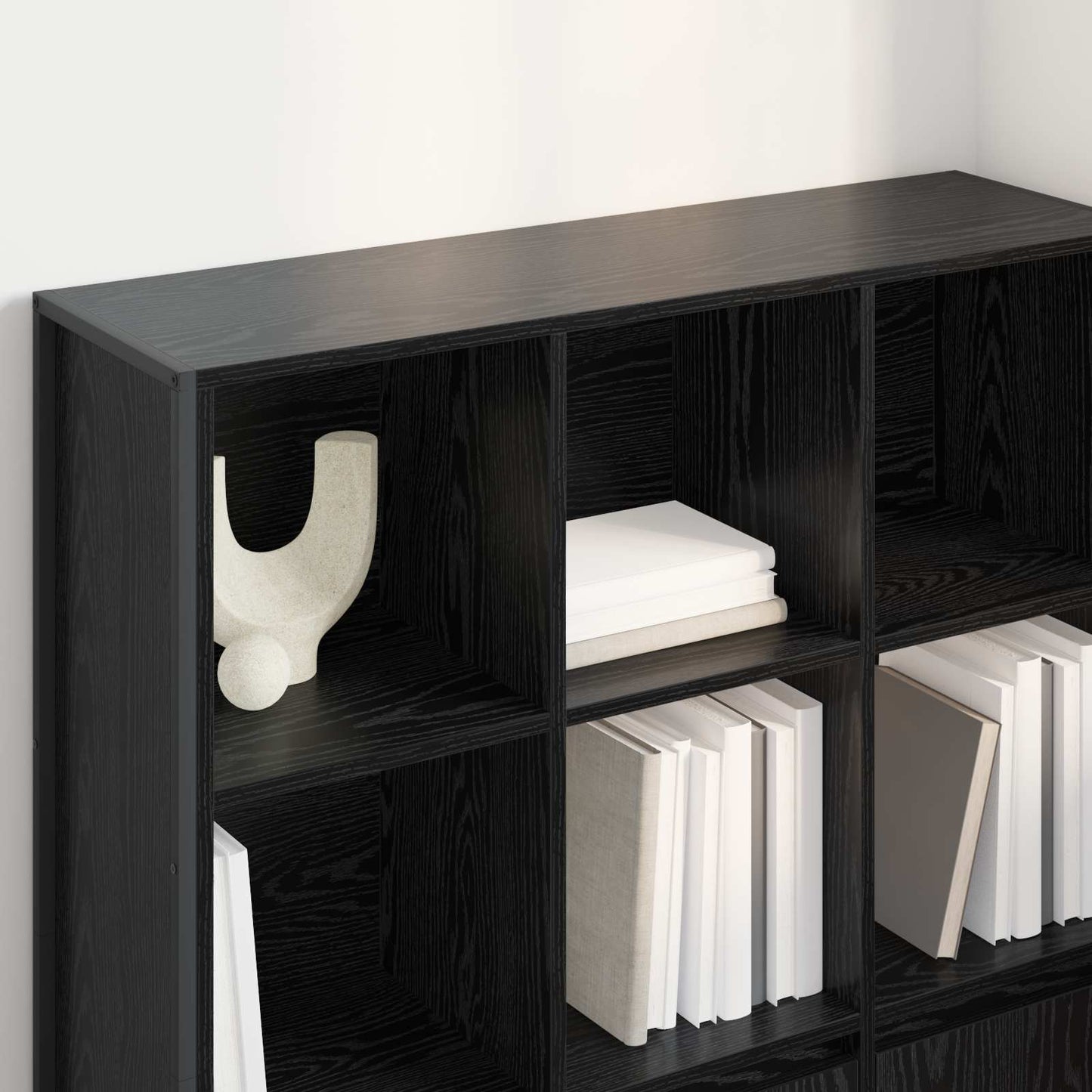 Book Cabinet 99.5 x 30 x 108 cm Engineered Wood Black Oak