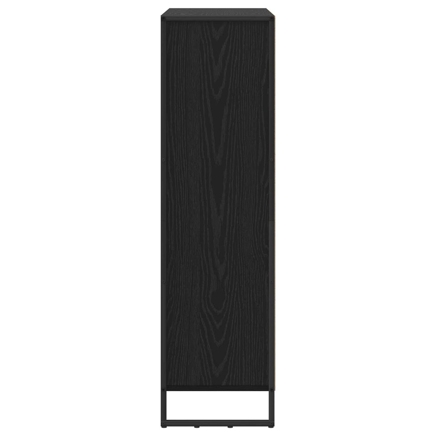 Book Cabinet 99.5 x 30 x 108 cm Engineered Wood Black Oak