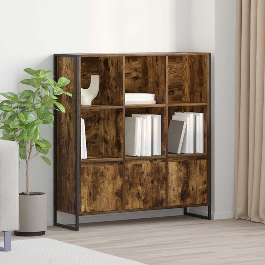Book Cabinet 99.5 x 30 x 108 cm Engineered Wood Smoke Oak