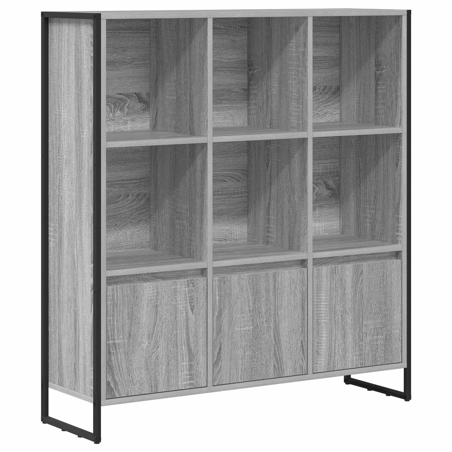 Book Cabinet 99.5 x 30 x 108 cm Engineered Wood Grey Sonoma