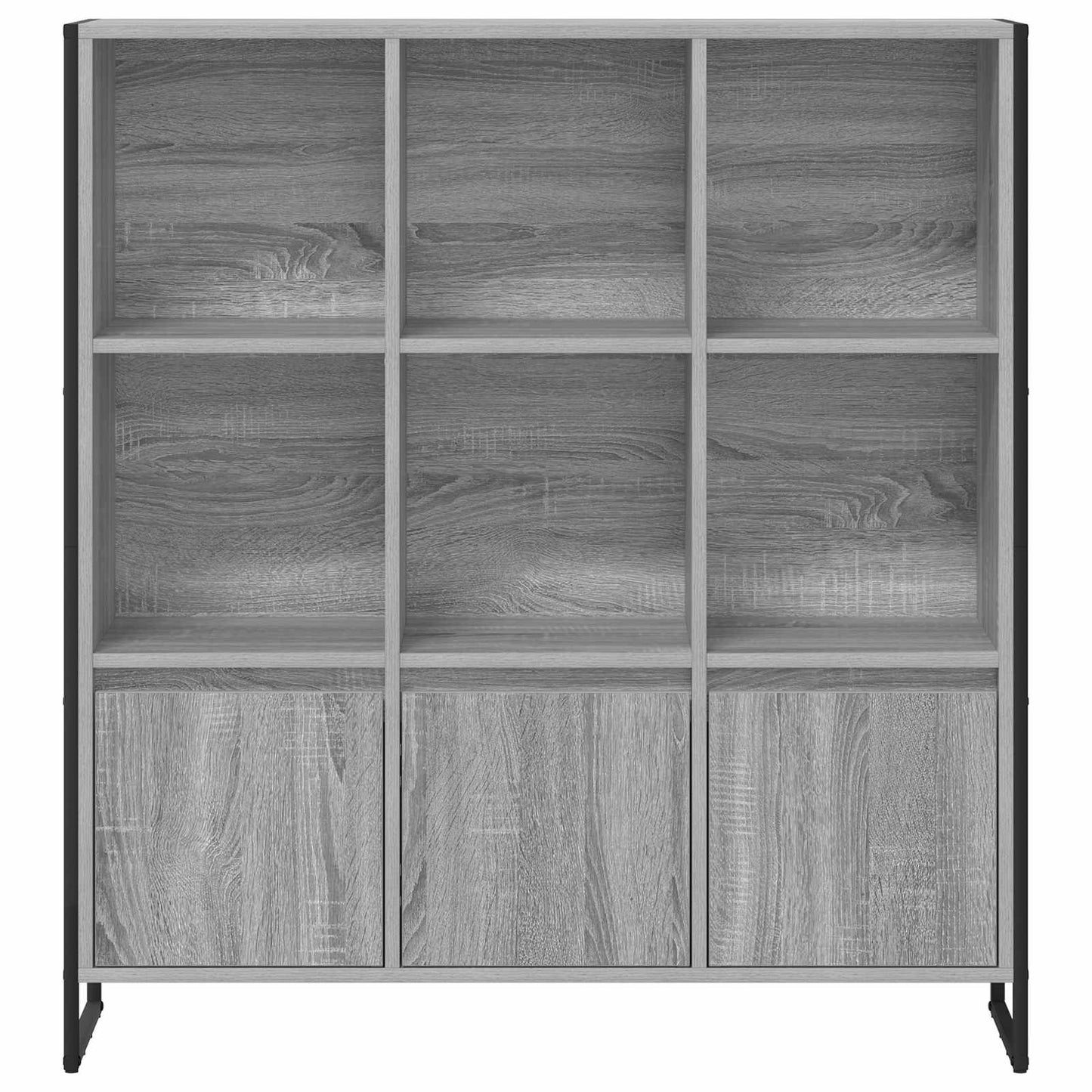 Book Cabinet 99.5 x 30 x 108 cm Engineered Wood Grey Sonoma