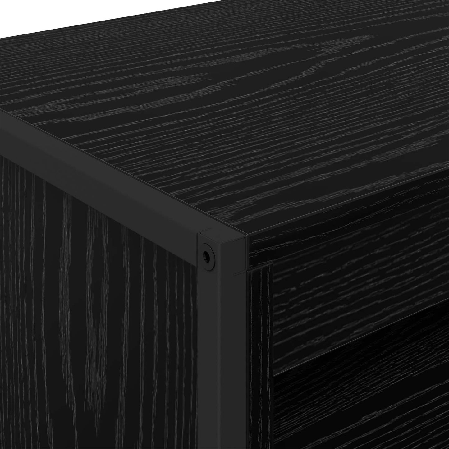 Tall Cabinets Black Oak 60 x 36 x 200 cm Engineered Wood