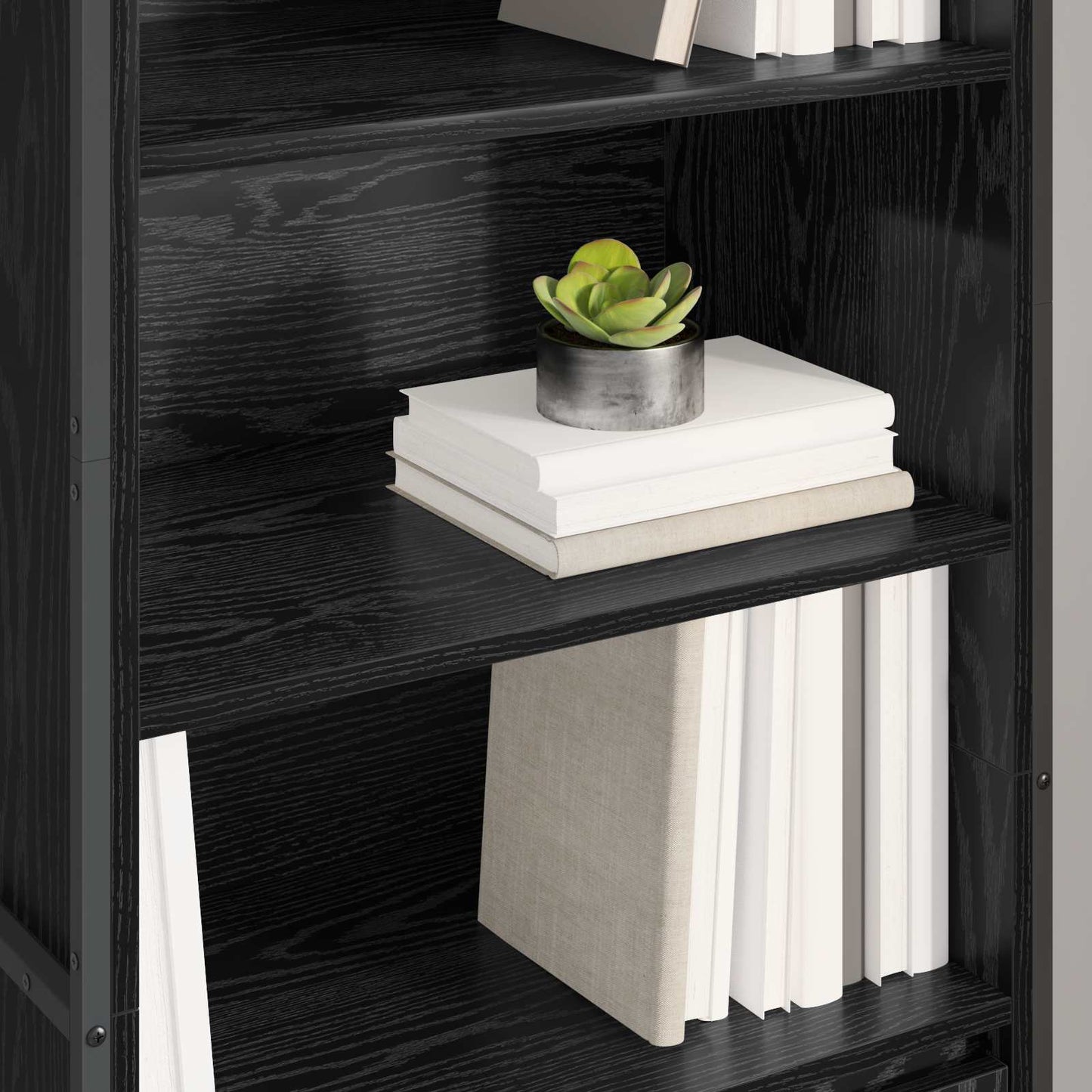 Tall Cabinets Black Oak 60 x 36 x 200 cm Engineered Wood