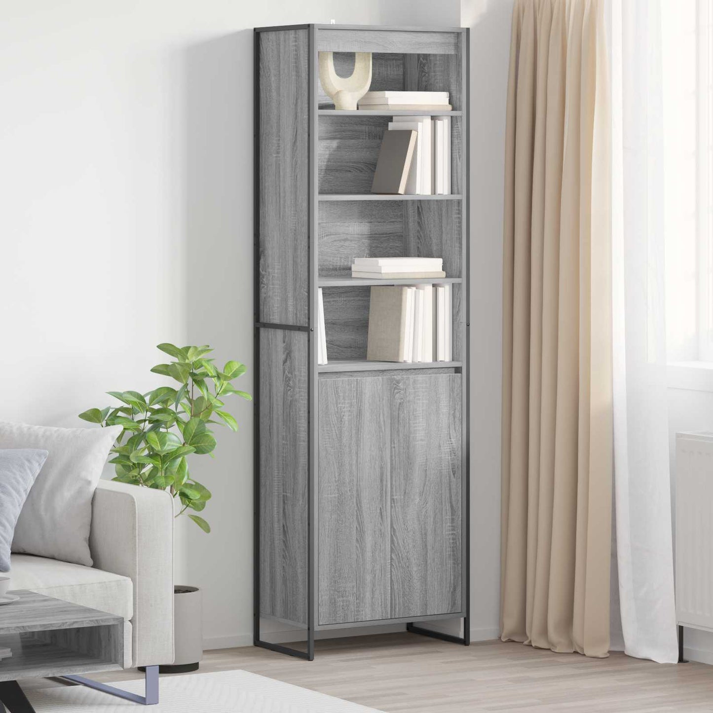 Tall Cabinets Grey Sonoma 60 x 36 x 200 cm Engineered Wood