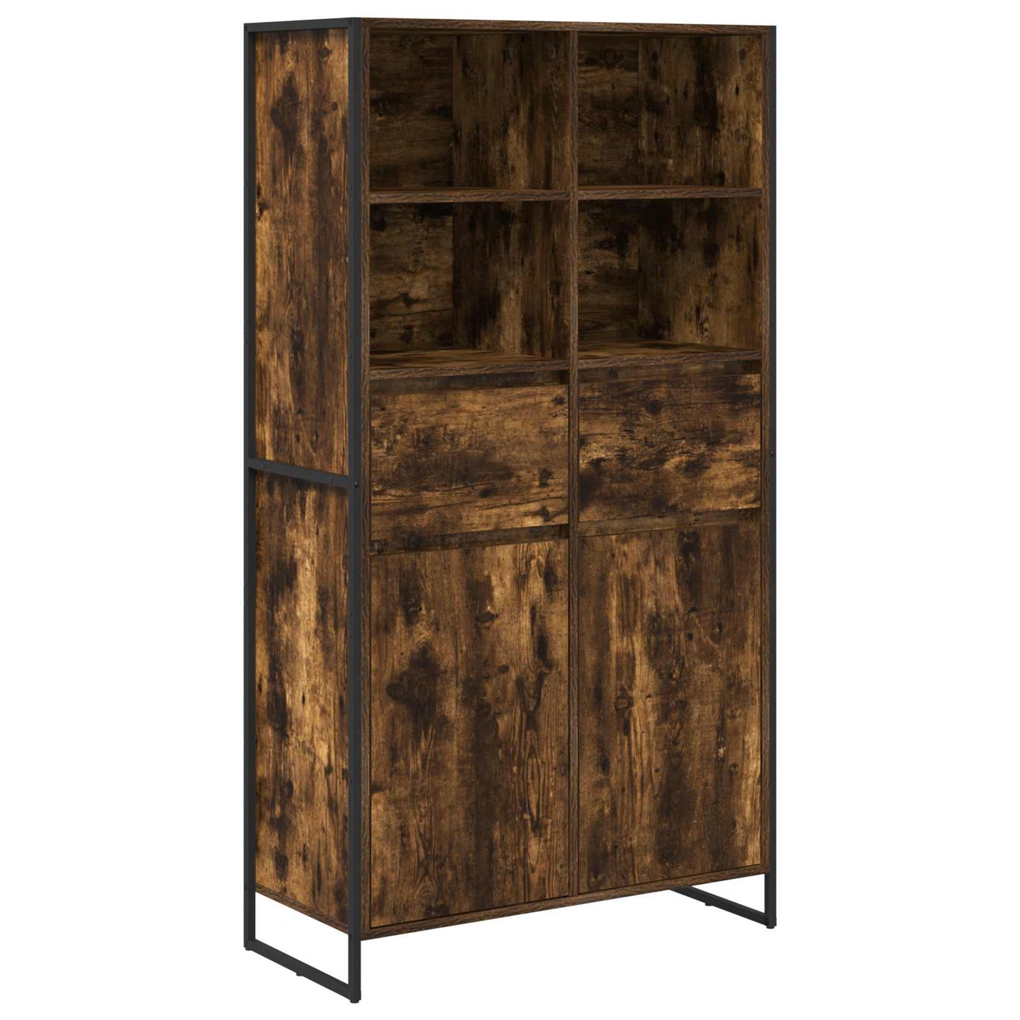 Sideboard Smoke Oak 81 x 36 x 150.5 cm Engineered Wood
