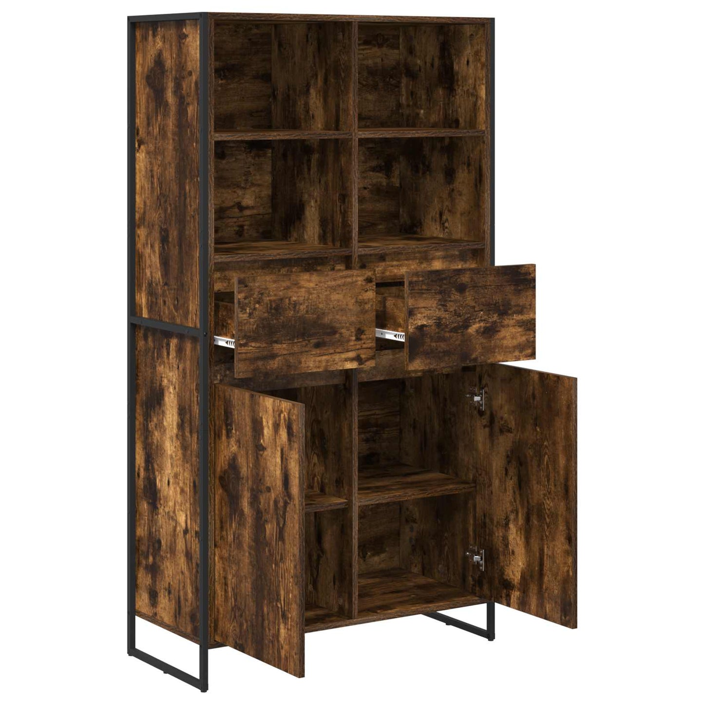 Sideboard Smoke Oak 81 x 36 x 150.5 cm Engineered Wood