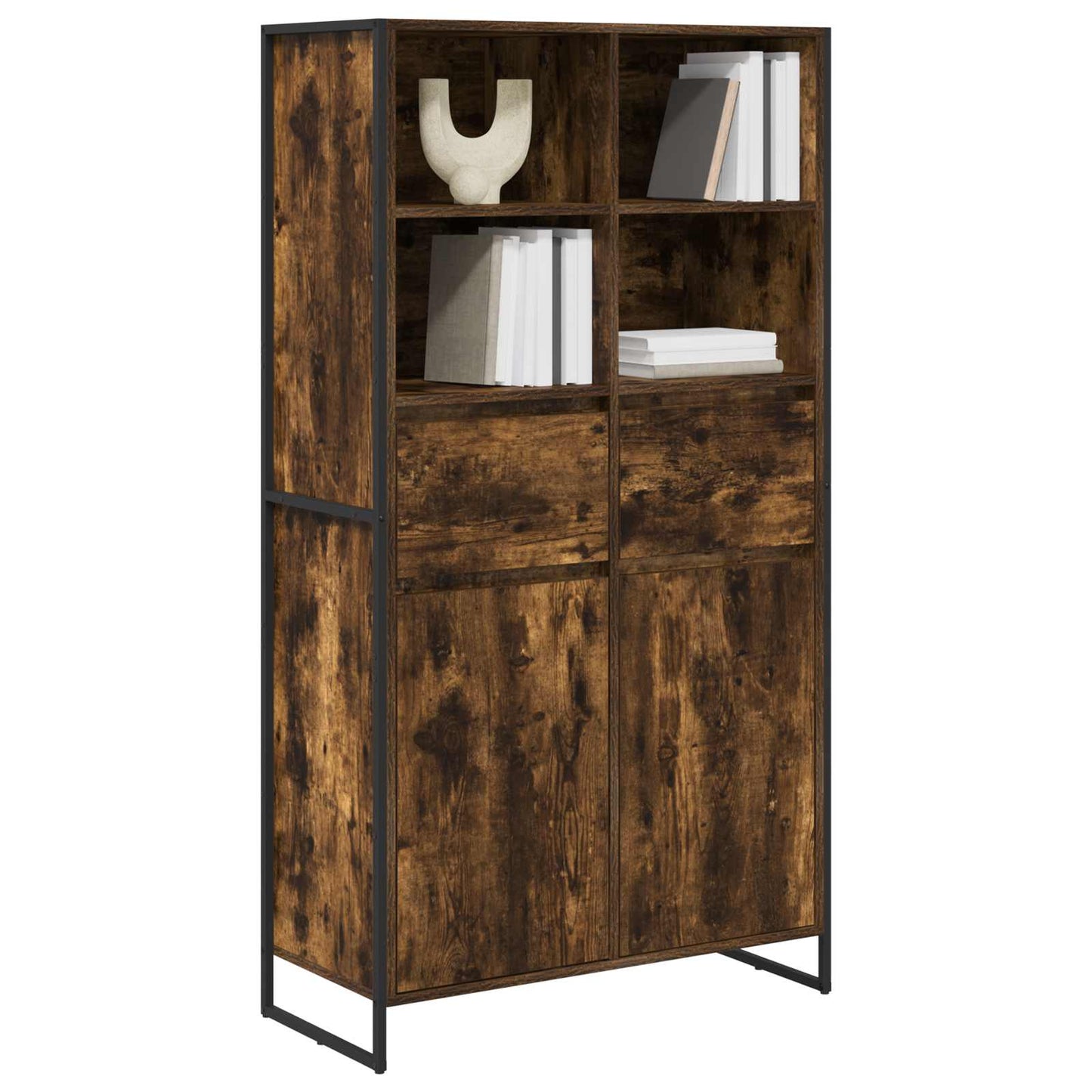 Sideboard Smoke Oak 81 x 36 x 150.5 cm Engineered Wood