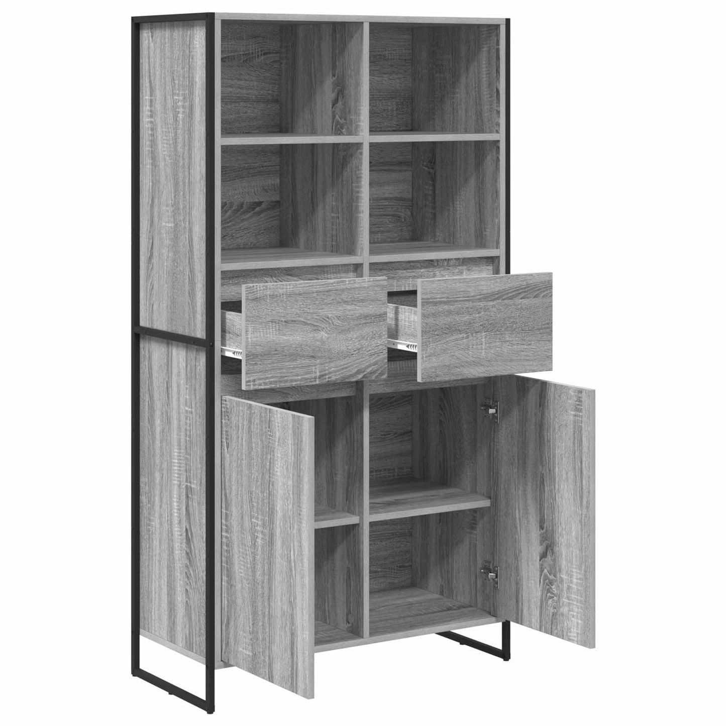 Sideboard Grey Sonoma 81 x 36 x 150.5 cm Engineered Wood