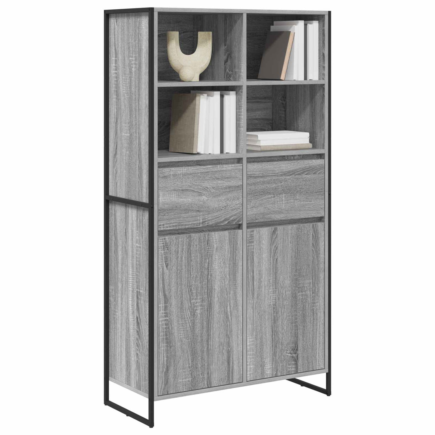Sideboard Grey Sonoma 81 x 36 x 150.5 cm Engineered Wood