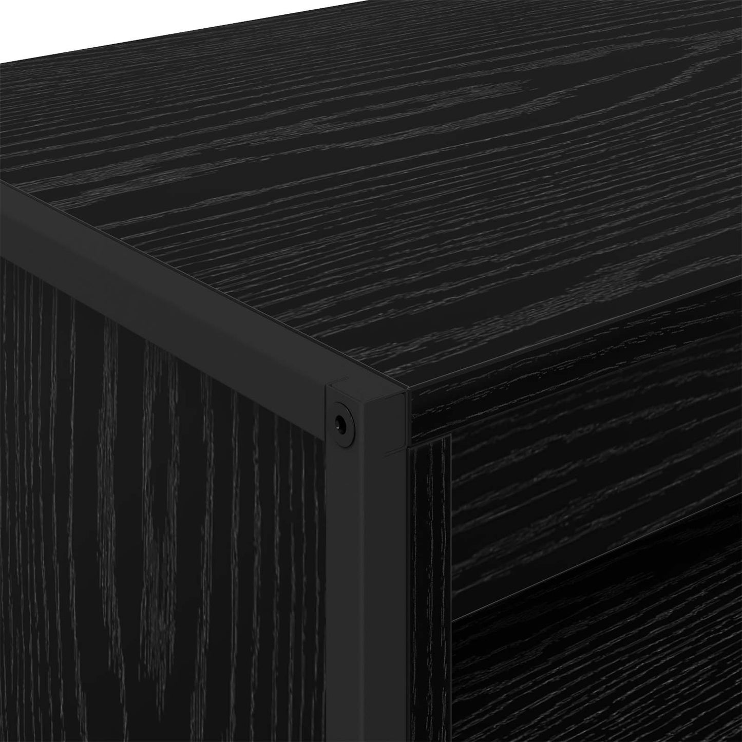 Tall Cabinets Black Oak 79 x 36 x 200 cm Engineered Wood