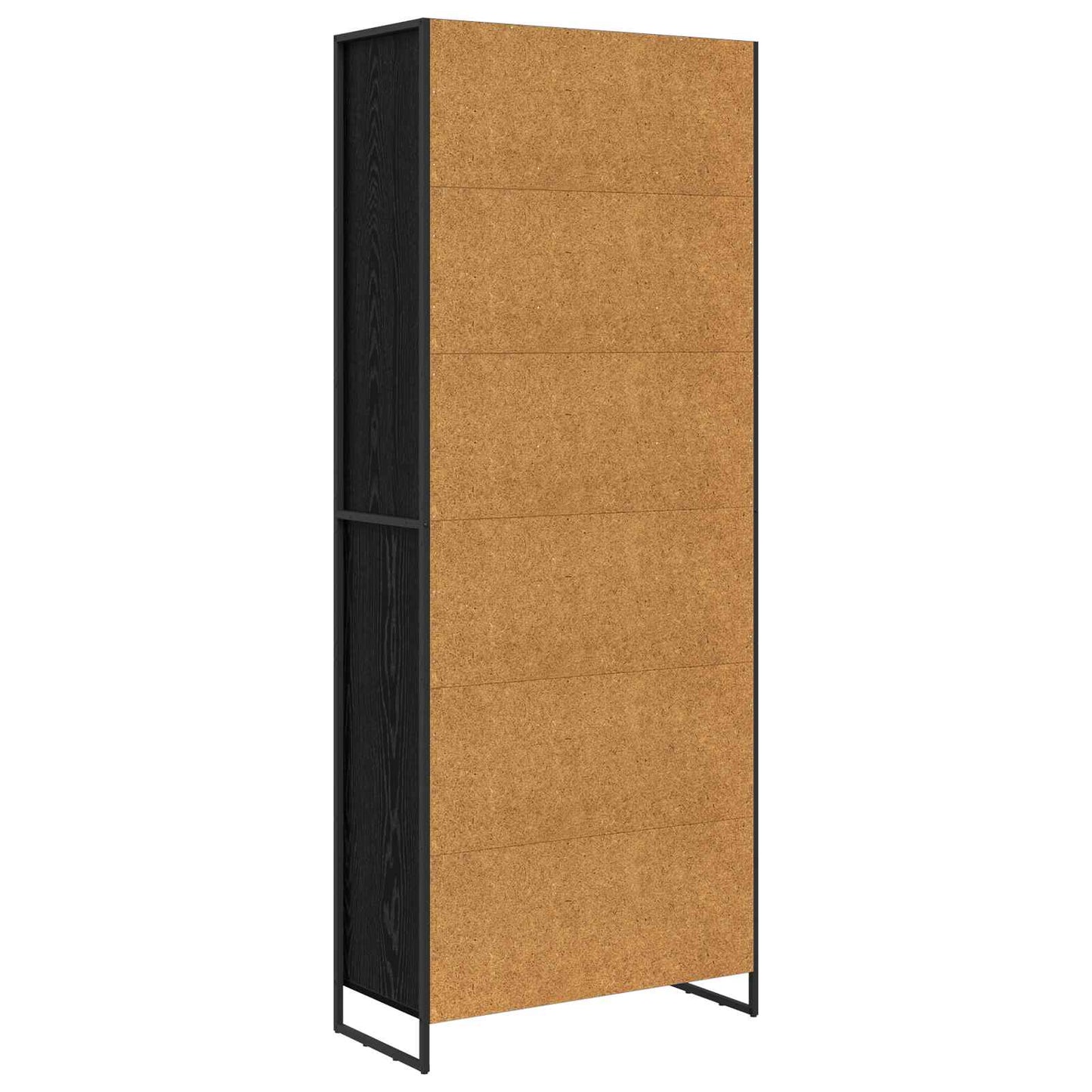Tall Cabinets Black Oak 79 x 36 x 200 cm Engineered Wood