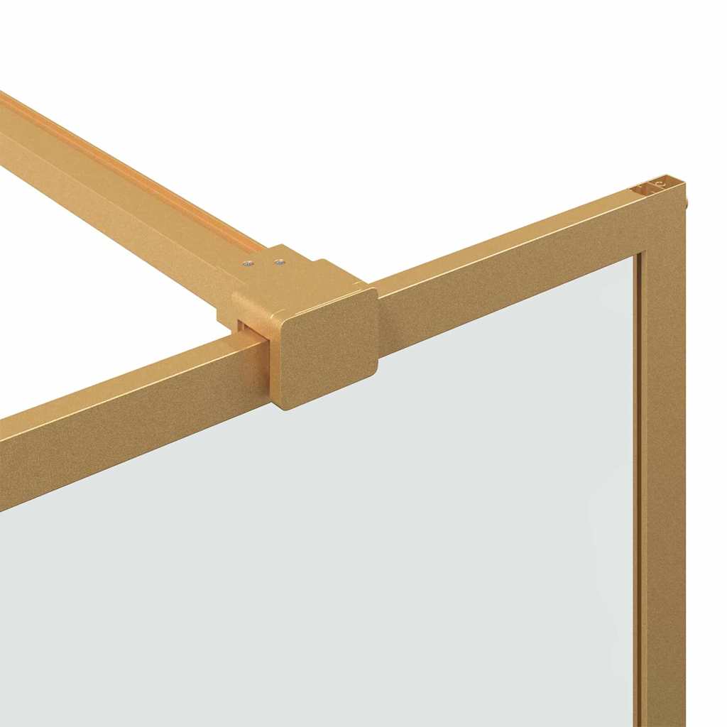 Walk-in Shower Wall Gold 140 x 195 cm Tempered Glass
