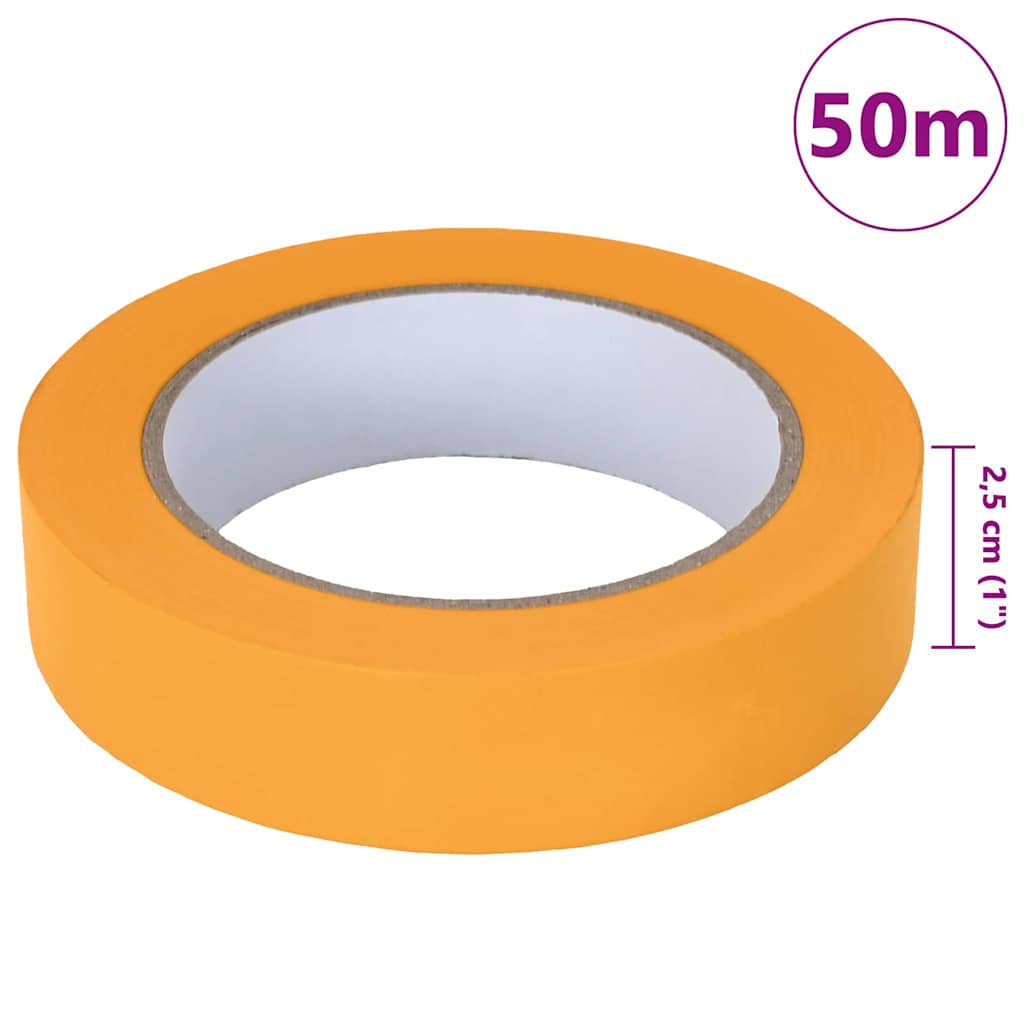 Painter Masking Tapes 12 pcs Yellow 25mm x 50m Paper