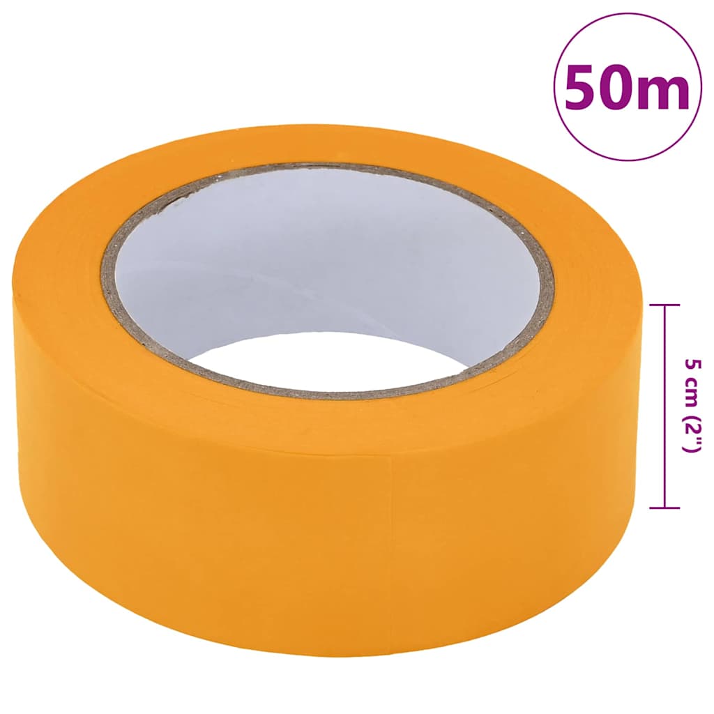 Painter Masking Tapes 12 pcs Yellow 50mm x 50m Paper