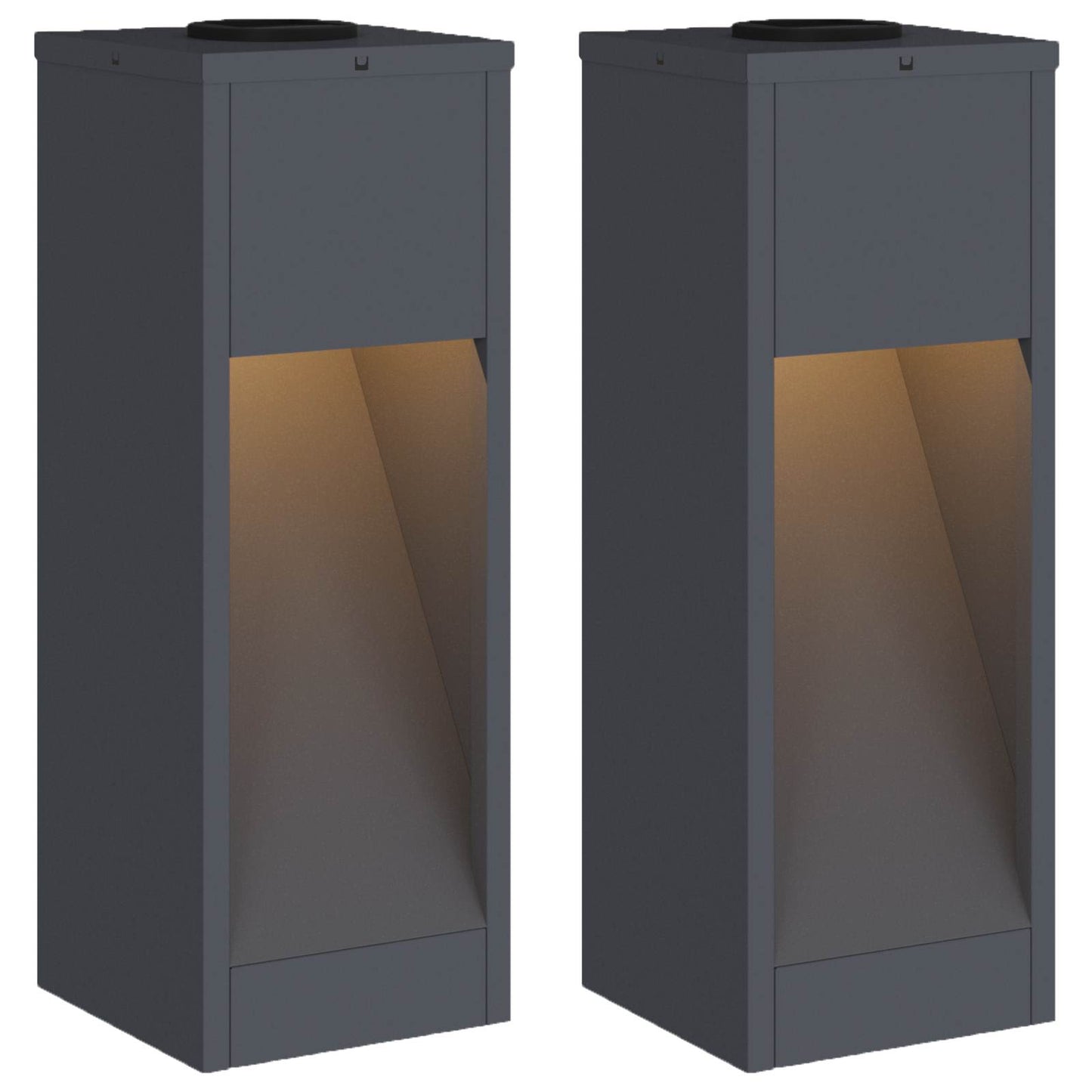 Solar Led Pathway Light 2 pcs Anthracite Cold Rolled Steel