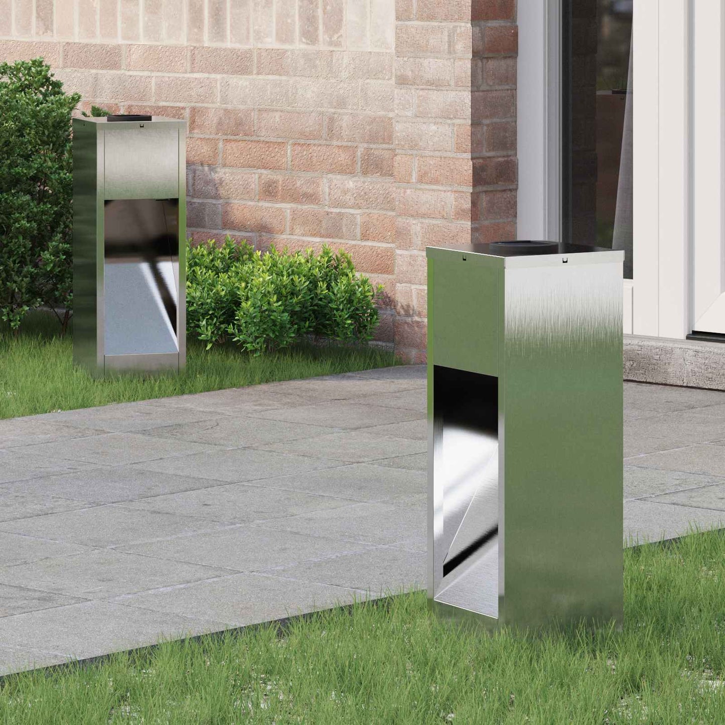 Solar Led Pathway Light 2 pcs Silver Stainless Steel