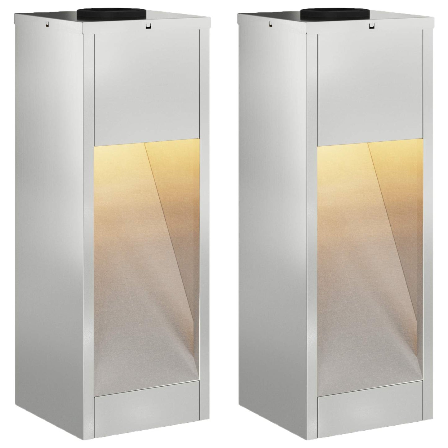 Solar Led Pathway Light 2 pcs Silver Galvanized
