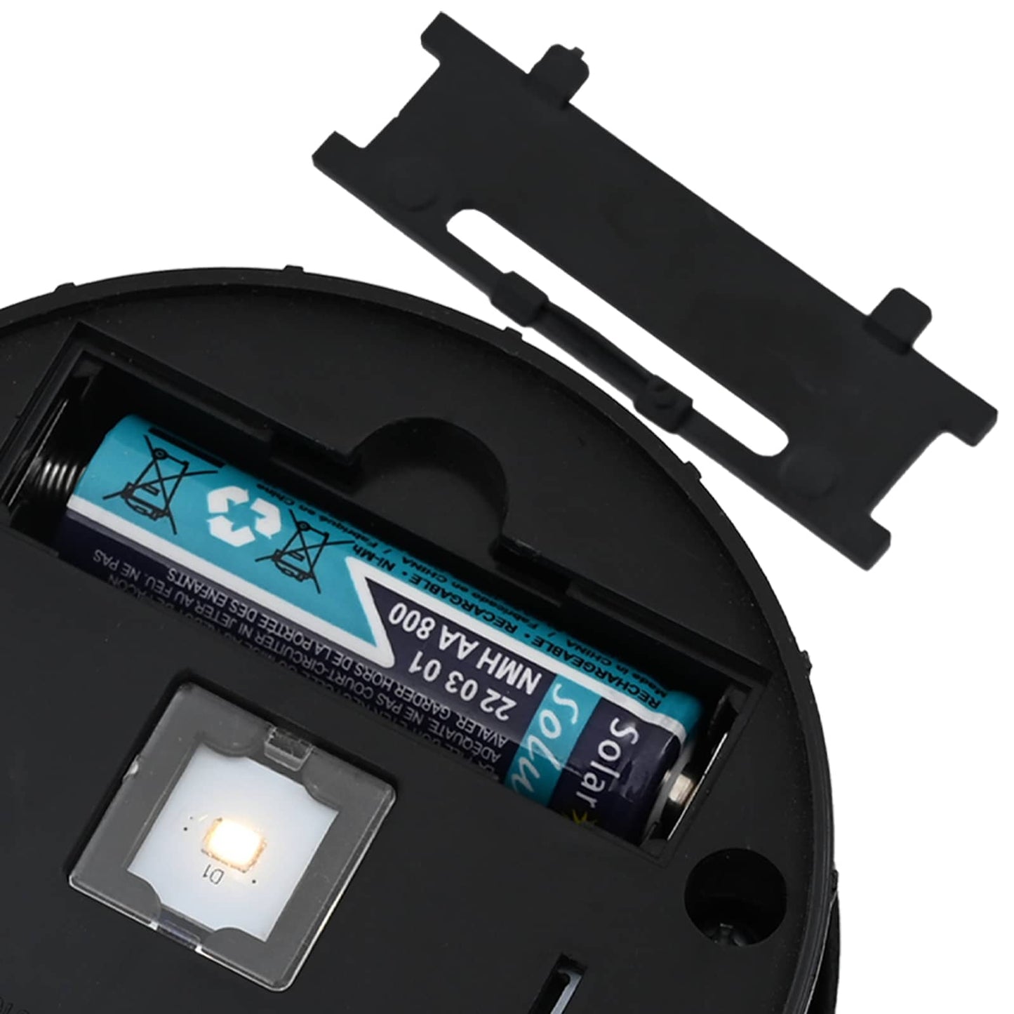 Solar LED Pathway Light 2 pcs White Cold Rolled Steel