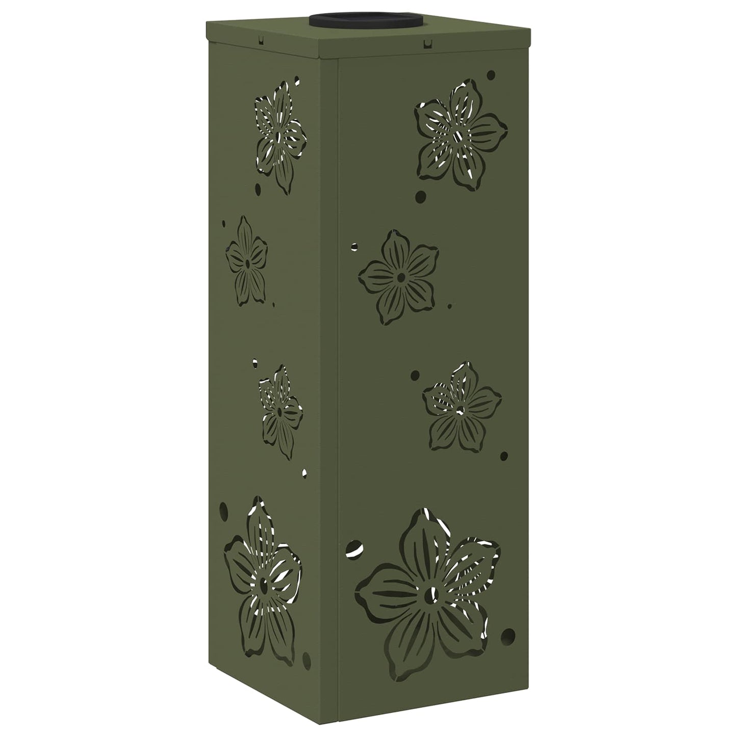 Solar LED Pathway Light 2 pcs Olive Green Cold Rolled Steel