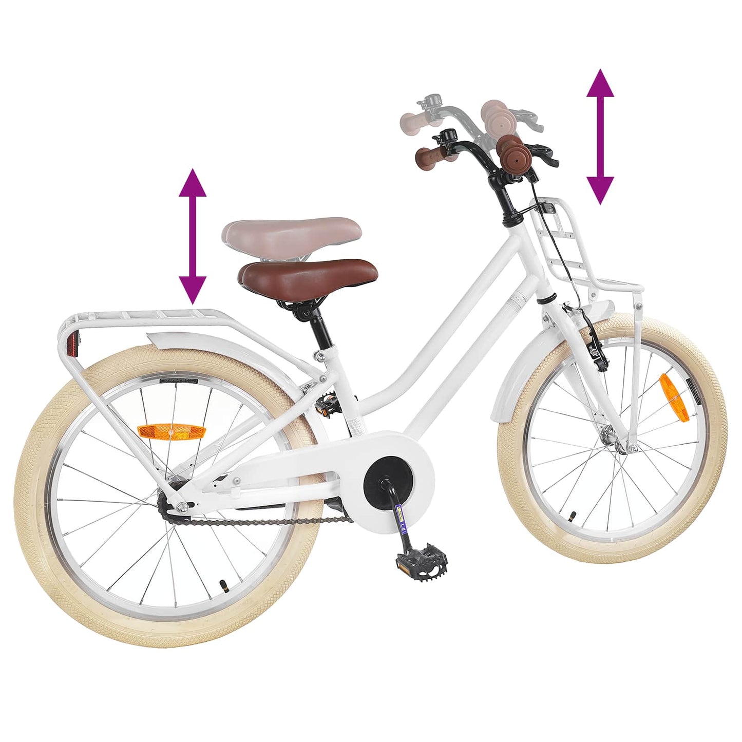 Kids Bike 20 Inches for 6-11 Years Old White