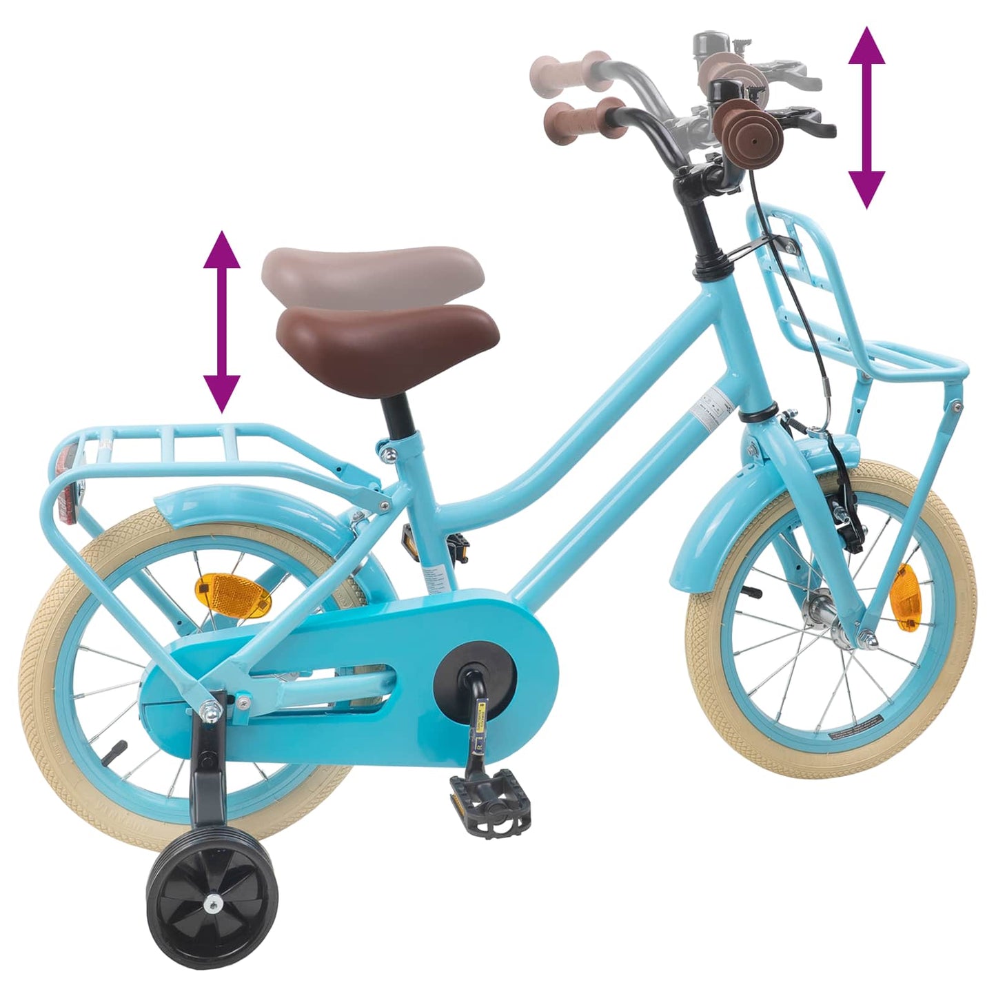 Kids Bike 14 Inches for 3-5 Years Old Light Blue