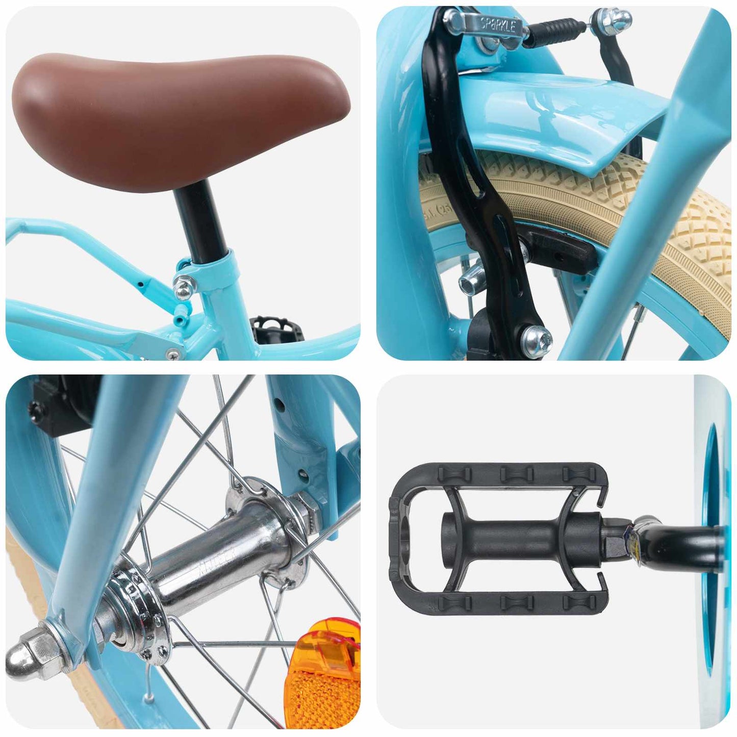 Kids Bike 16 Inches for 4-6 Years Old Light Blue