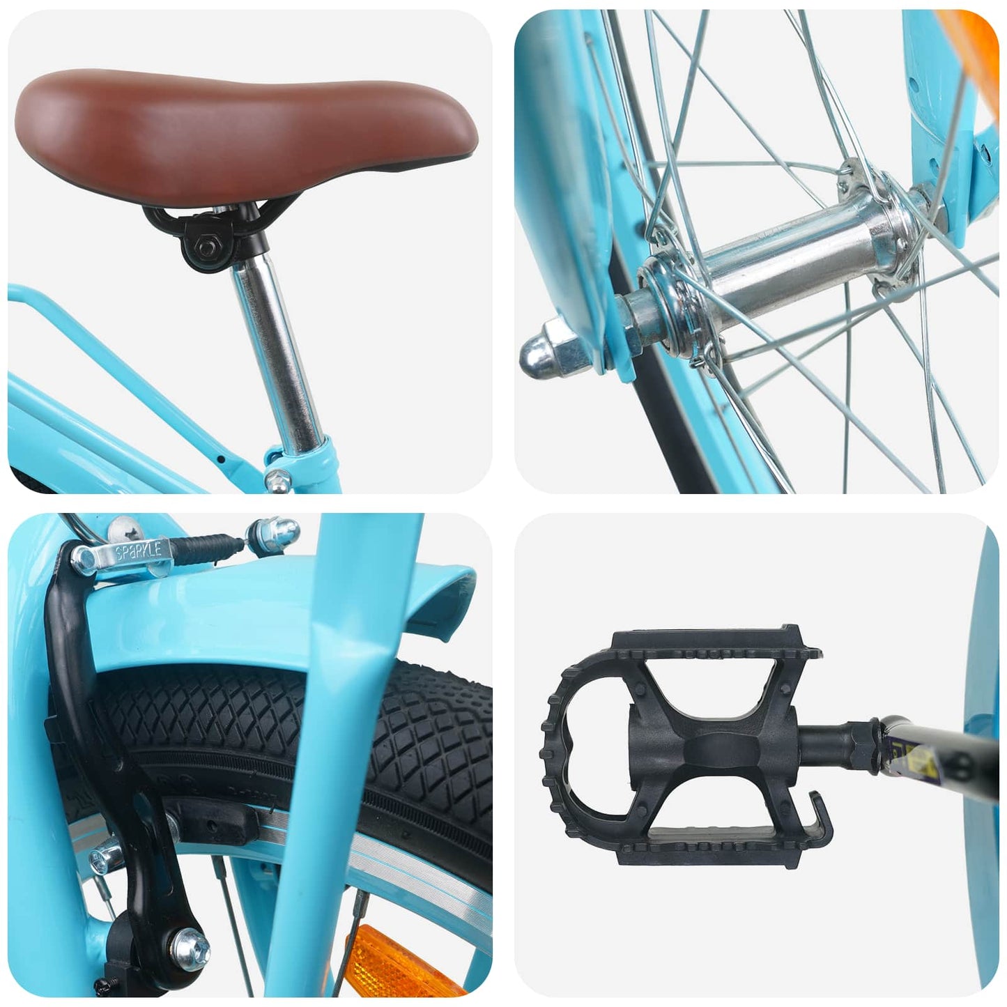 Kids Bike 18 Inches for 5-7 Years Old Light Blue