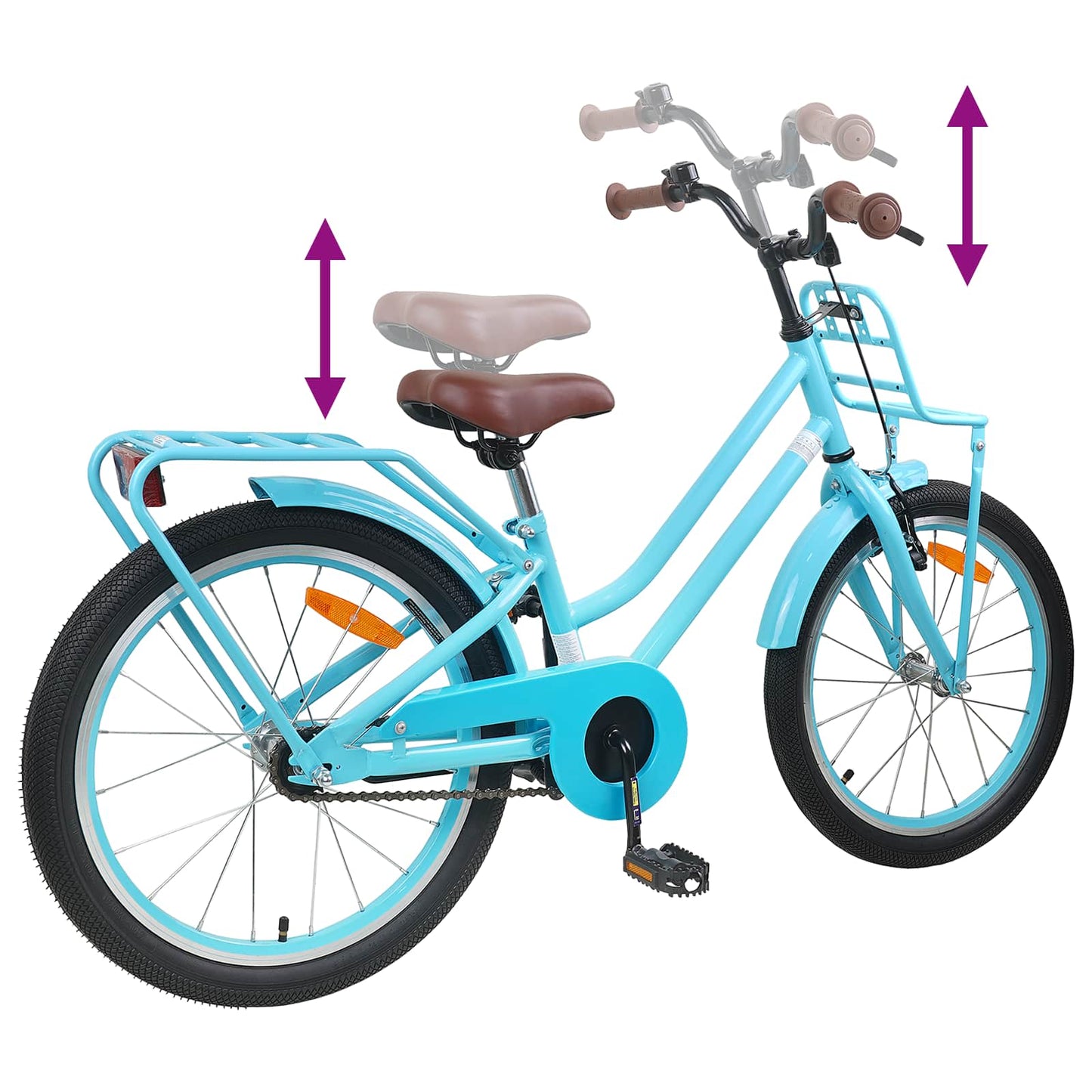 Kids Bike 20 Inches for 6-11 Years Old Light Blue