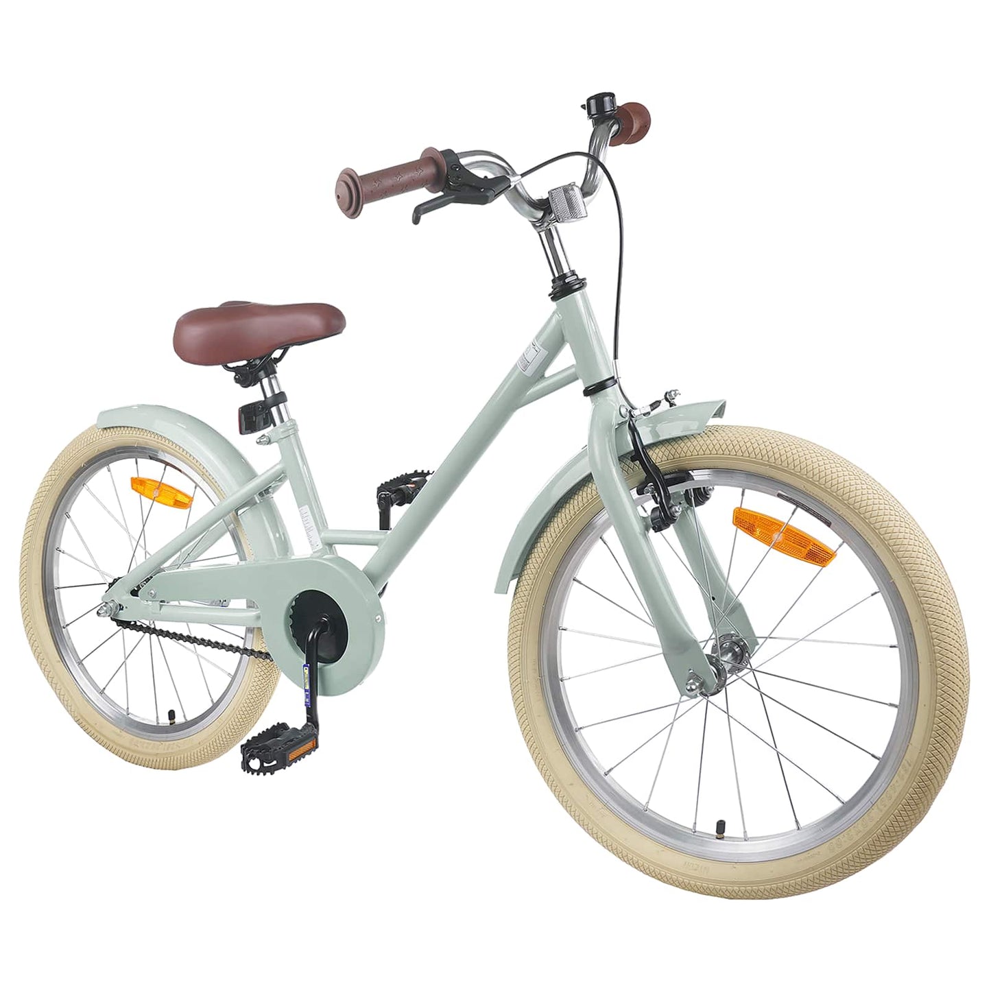 Kids Bike 18 Inches for 5-7 Years Old Light Green