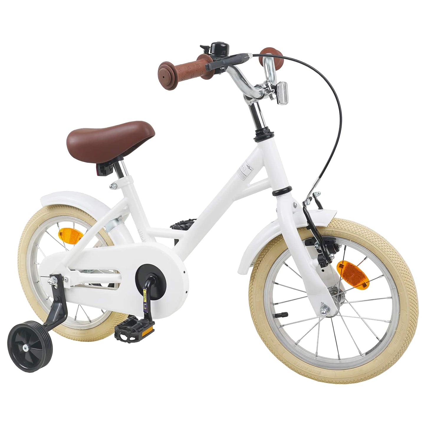 Kids Bike 14 Inches for 3-5 Years Old White