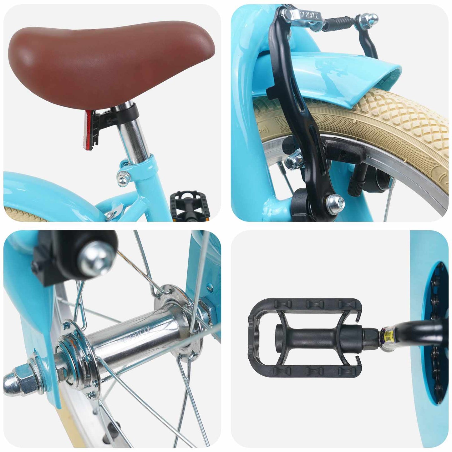 Kids Bike 14 Inches for 3-5 Years Old Light Blue