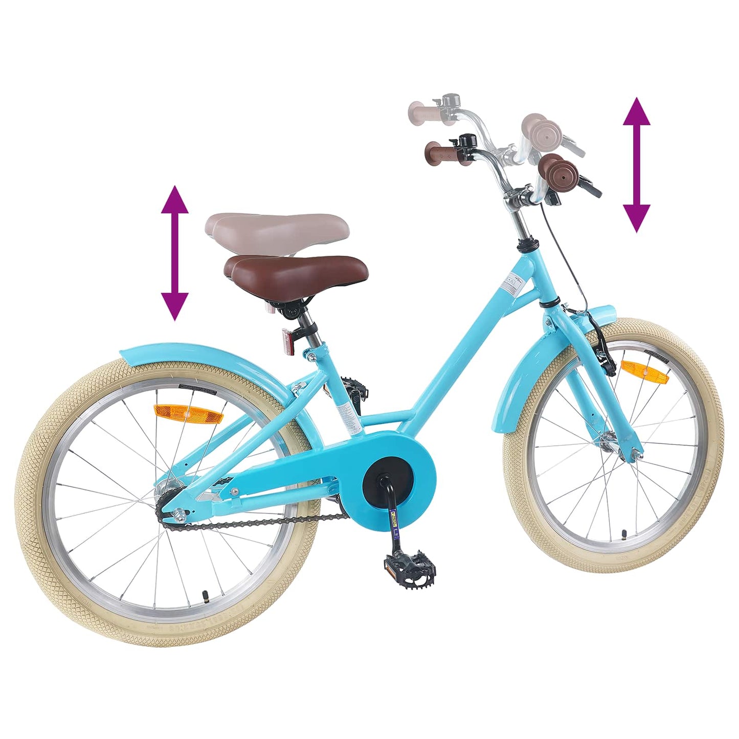 Kids Bike 22 Inches for 7-12 Years Old Light Blue