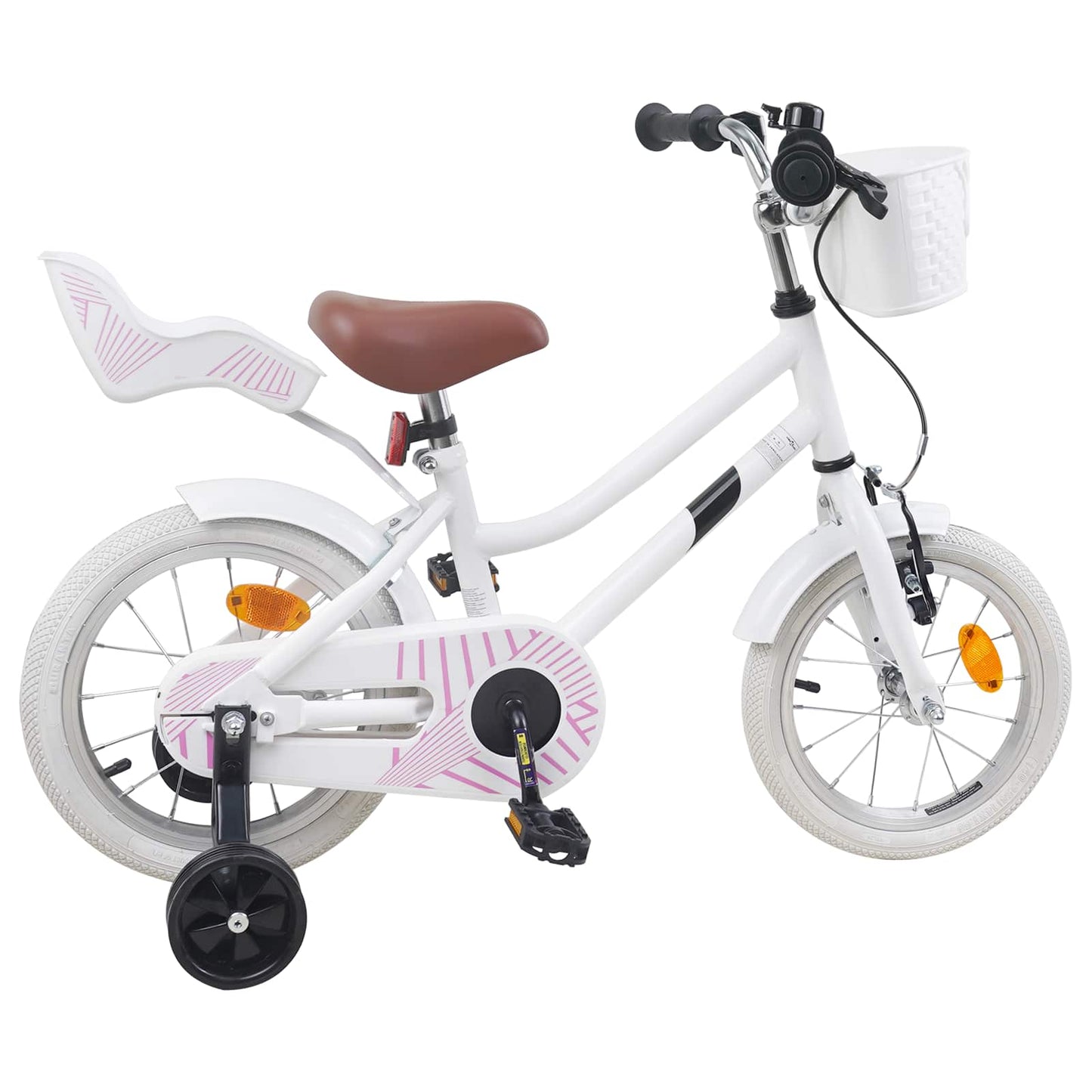 Kids Bike 14 Inches for 3-5 Years Old White