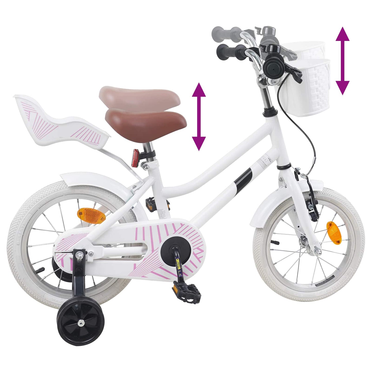 Kids Bike 16 Inches for 4-6 Years Old White