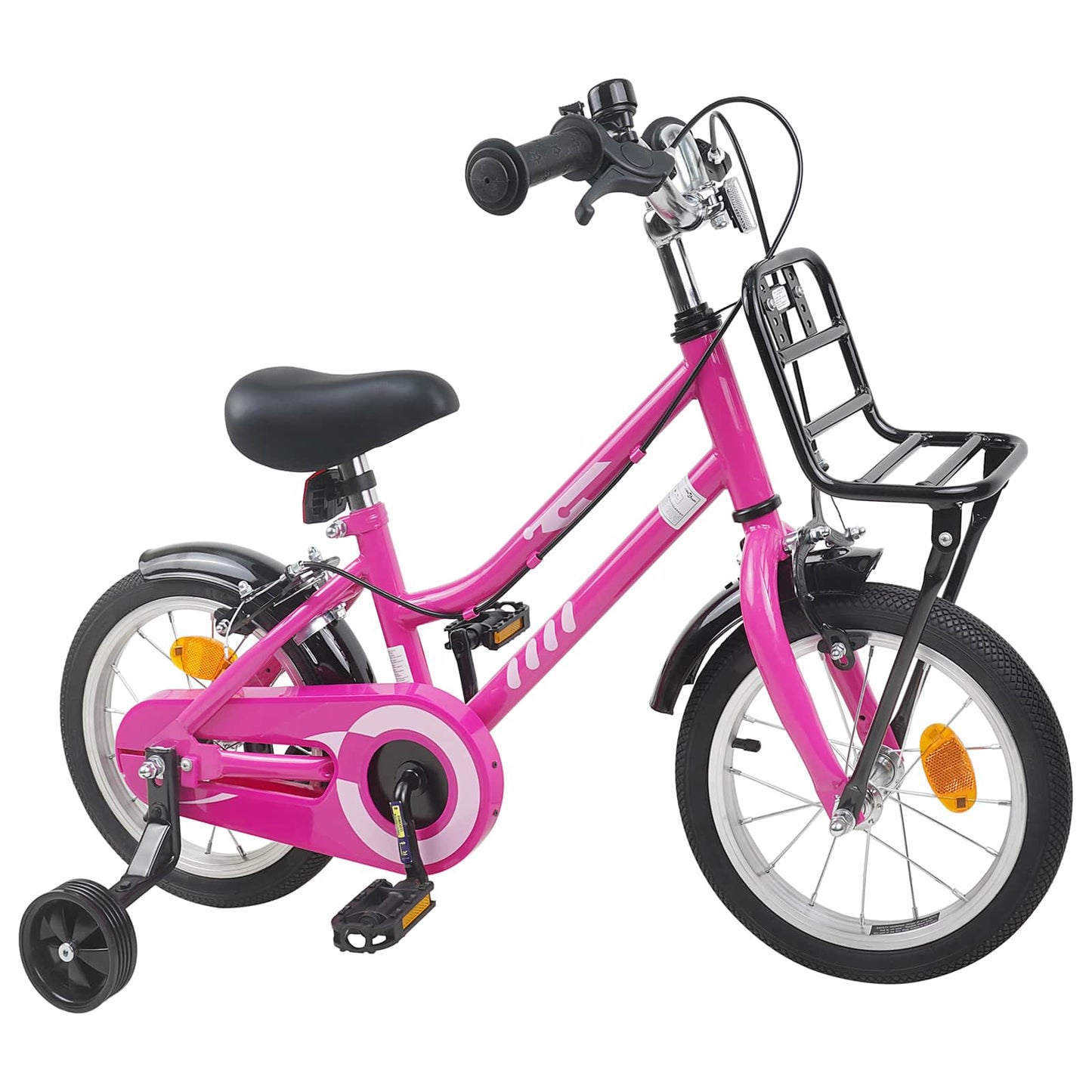 Kids Bike 14 Inches for 3-5 Years Old Pink and Black