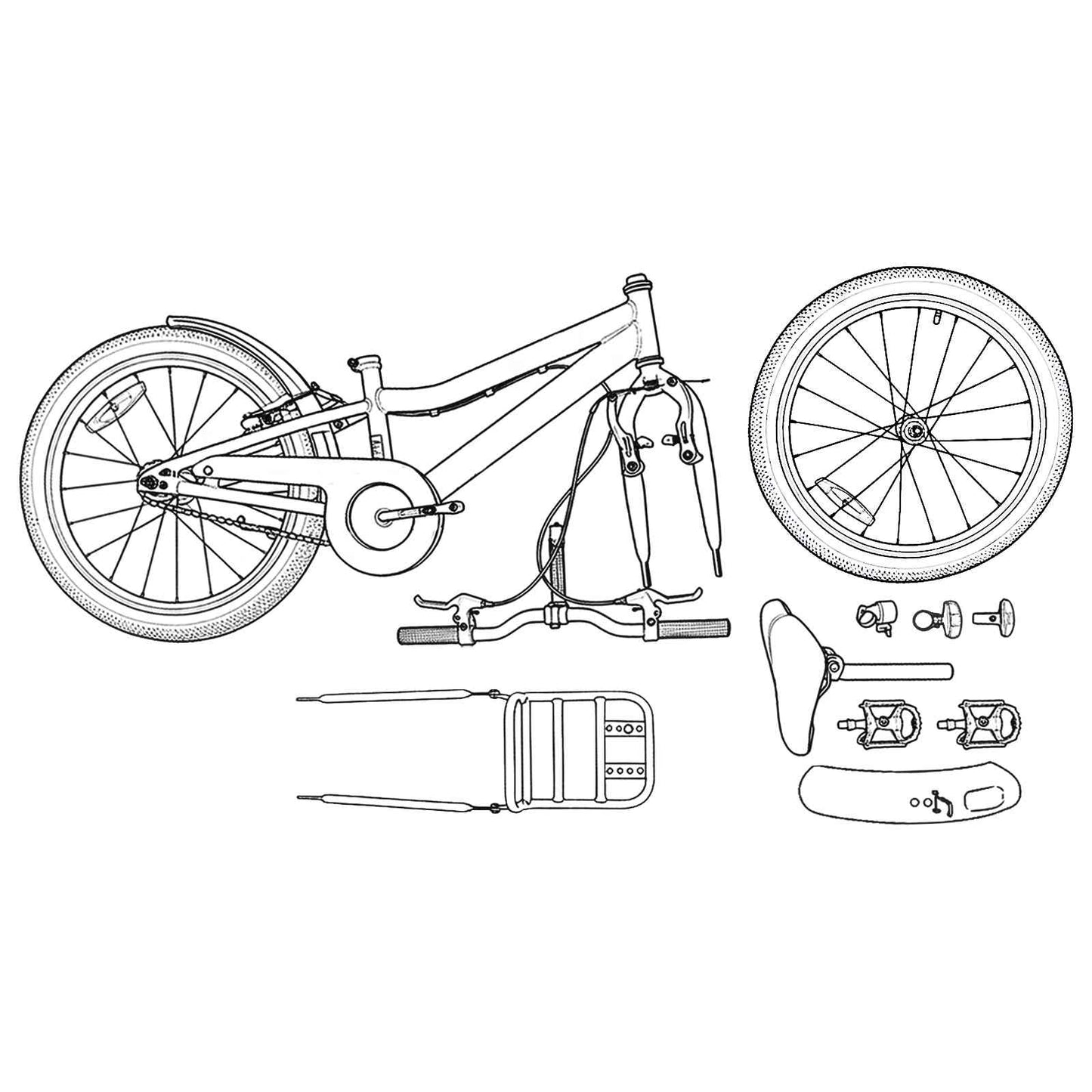 Kids Bike 18 Inches for 5-7 Years Old Pink and Black