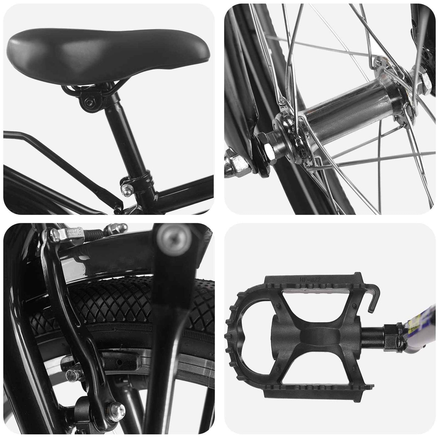 Kids Bike 12 Inches for 2-4 Years Old Black