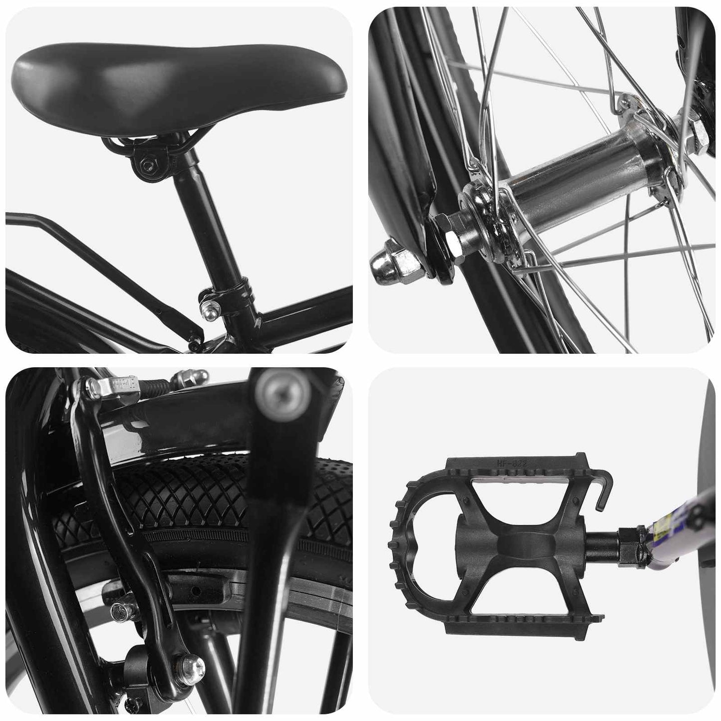 Kids Bike 18 Inches for 5-7 Years Old Black