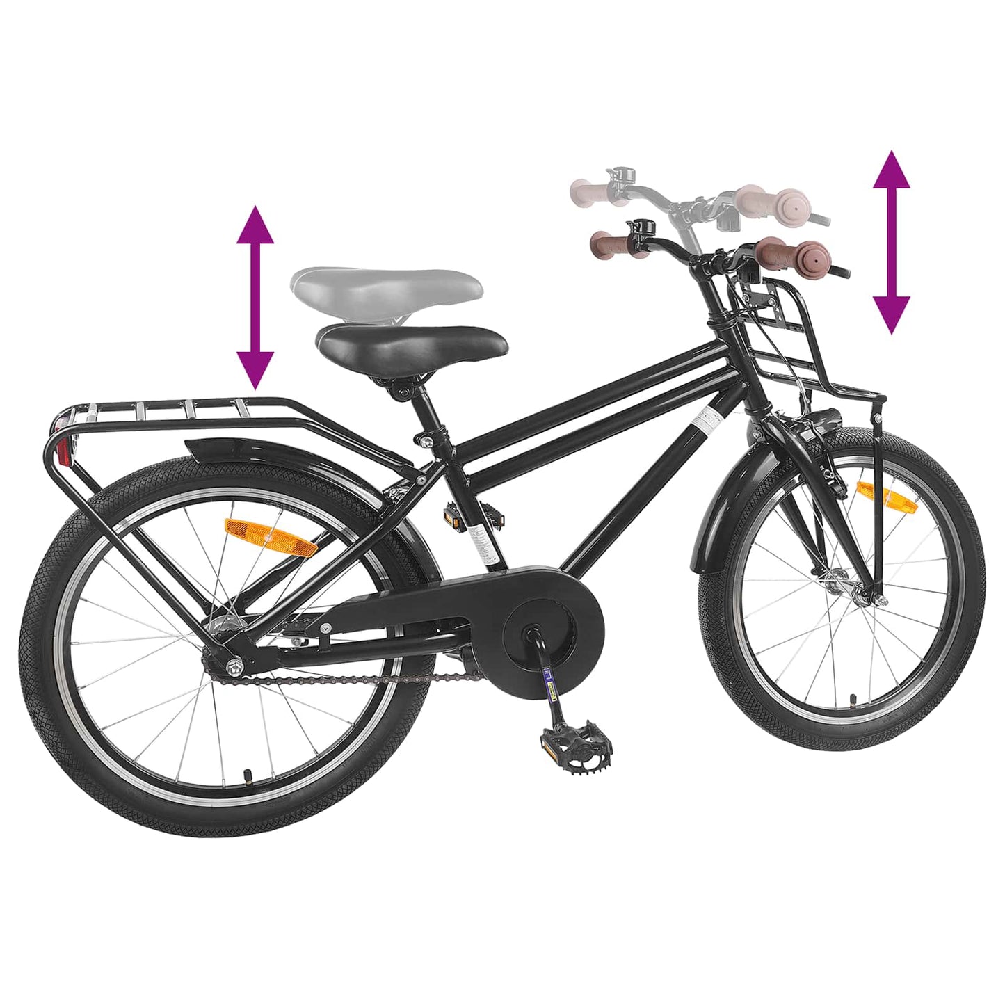 Kids Bike 18 Inches for 5-7 Years Old Black