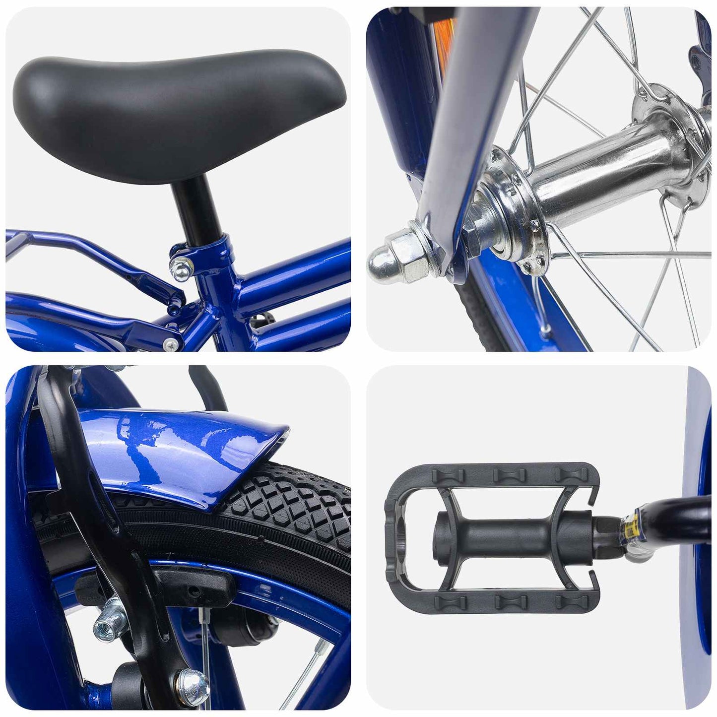 Kids Bike 16 Inches for 4-6 Years Old Dark Blue