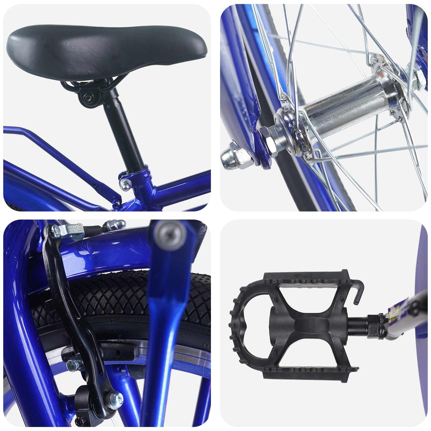 Kids Bike 18 Inches for 5-7 Years Old Dark Blue