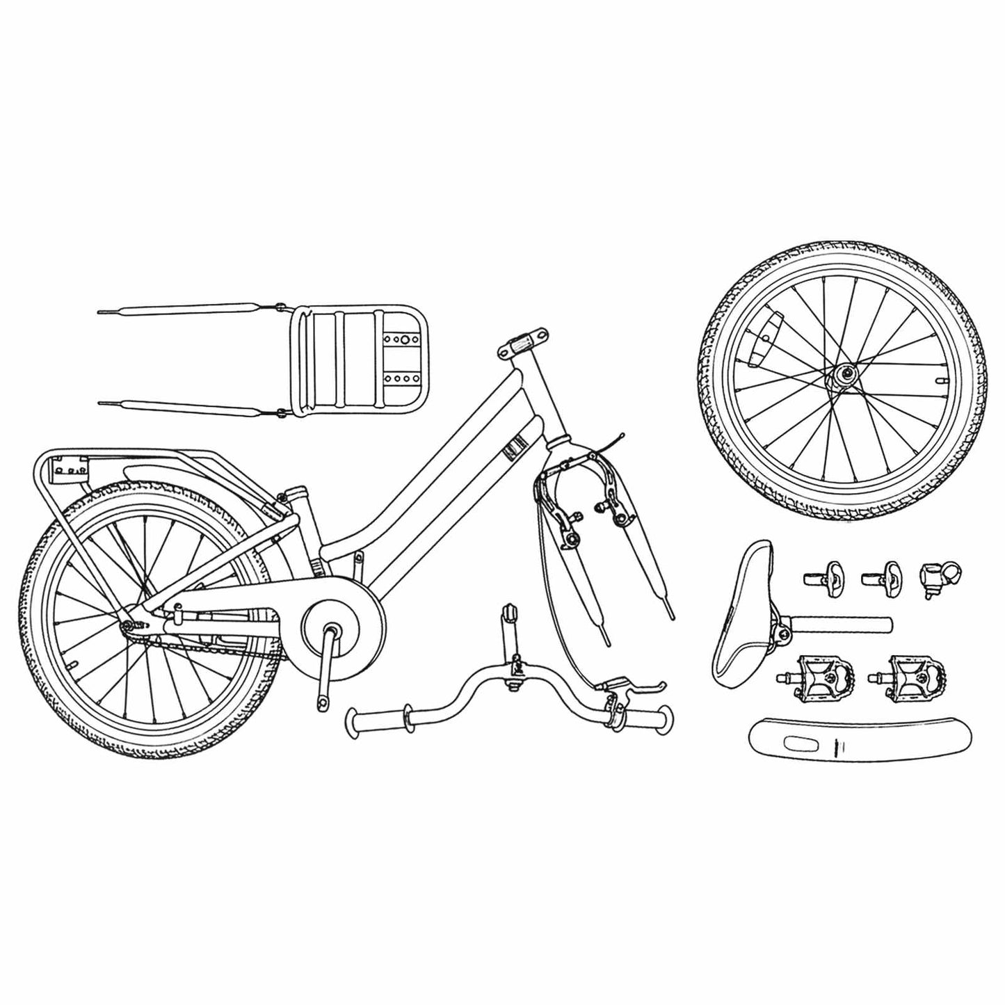 Kids Bike 20 Inches for 6-11 Years Old White
