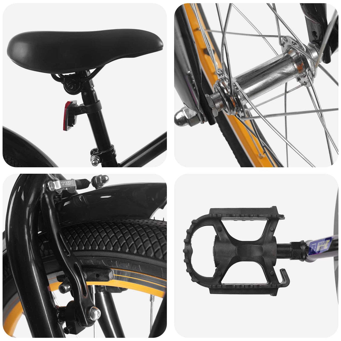 Kids Bike 18 Inches for 5-7 Years Old Black