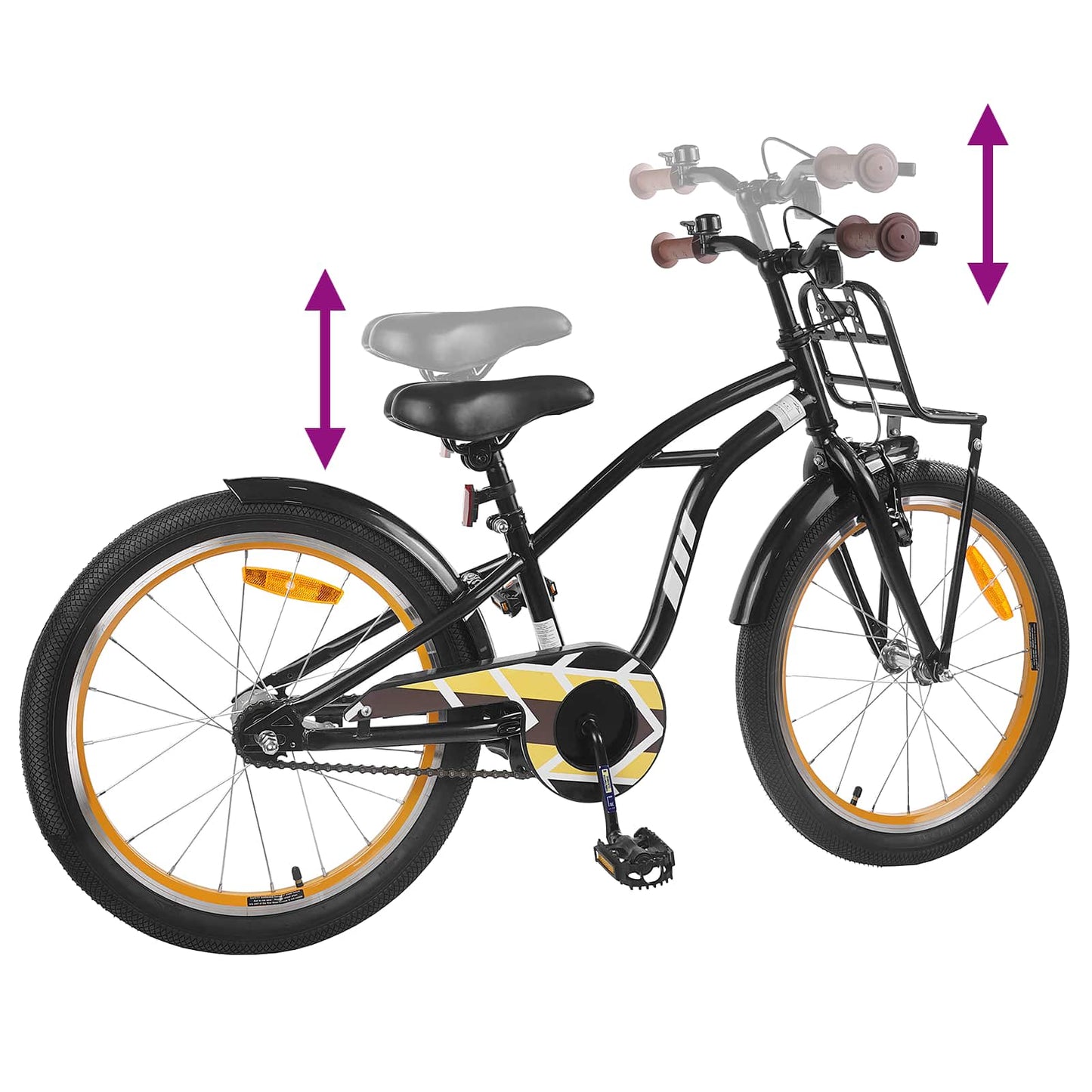 Kids Bike 18 Inches for 5-7 Years Old Black