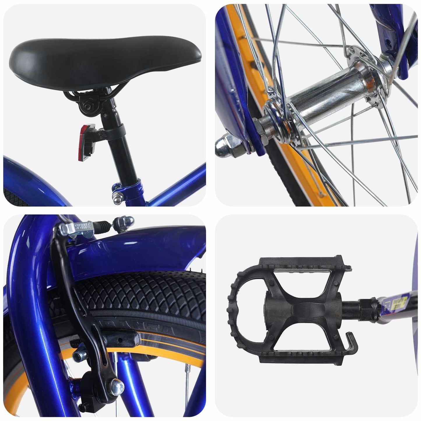 Kids Bike 18 Inches for 5-7 Years Old Dark Blue