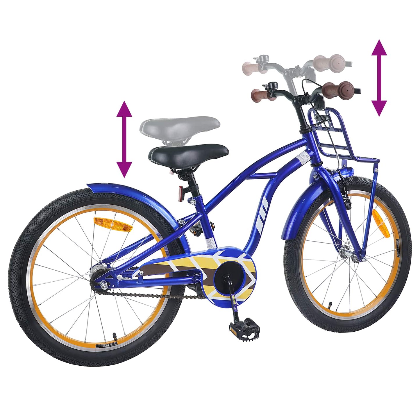 Kids Bike 22 Inches for 7-12 Years Old Dark Blue