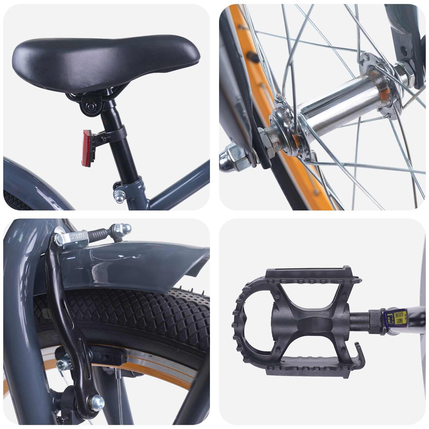 Kids Bike 20 Inches for 6-11 Years Old Dark Grey