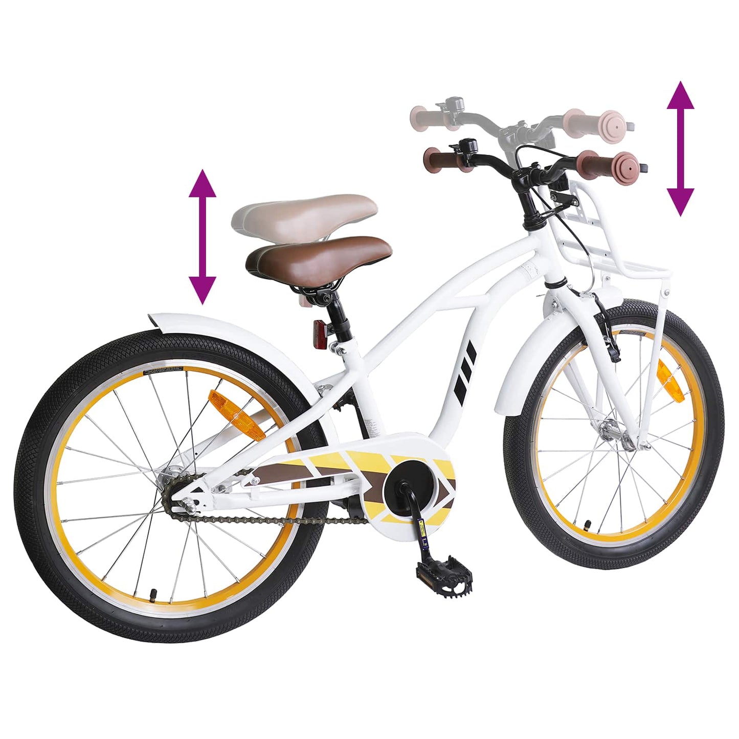Kids Bike 20 Inches for 6-11 Years Old White